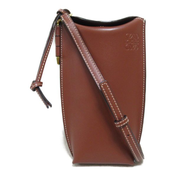 1 Loewe Gate Pochette Shoulder Bag Leather Brown