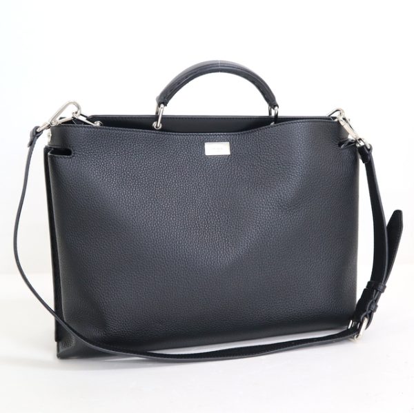 1 Fendi Peakaboo Essential Briefcase 2way Leather Black