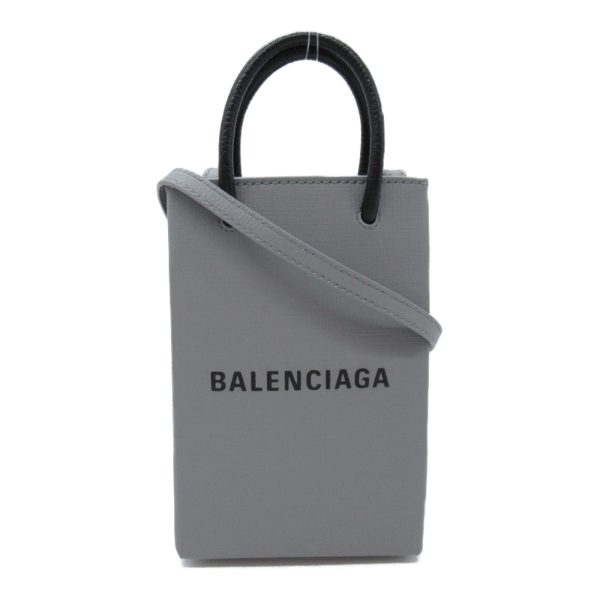 1 Balenciaga Shoulder Bag Leather Gray