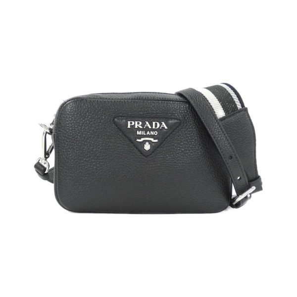 1 Prada Shoulder Bag Vit Daino Soft Nero Black