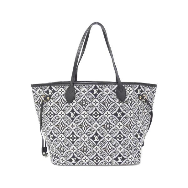 1 Louis Vuitton Neverfull MM Jacquard Bag Gris