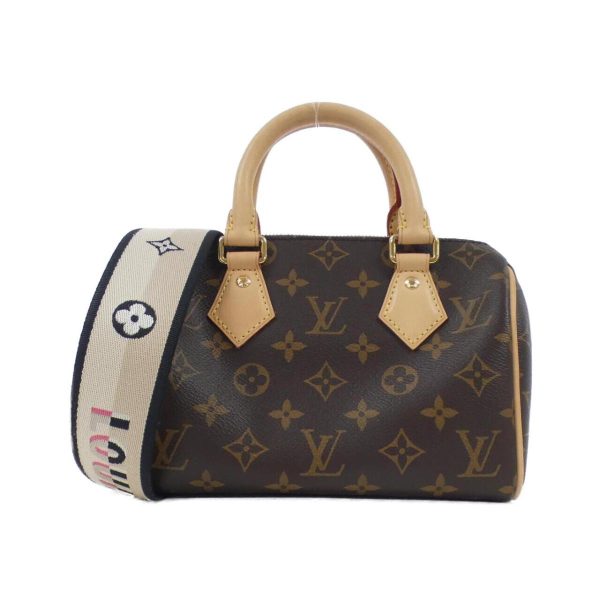 1 Louis Vuitton Monogram Speedy Bandouliere Boston Bag MarronBlack