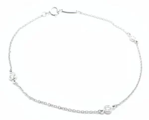 11430774 TIFFANY Co Tiffany Visor Yard Bracelet Pt950 Platinum 3PD Diamond D015ct