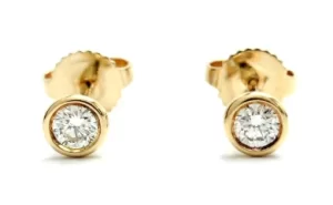 11700631 TIFFANYCo Tiffany Visor Yard Earrings K18YG Yellow Gold Diamond D028ct D014ct x 2