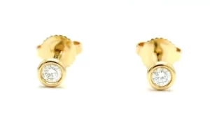 11700633 TIFFANYCo Tiffany Visor Yard Earrings K18YG Yellow Gold 750 Diamonds D010ct D005ct x 2