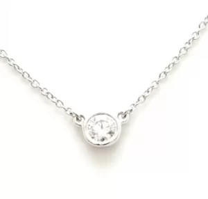 11790379 TIFFANYCo Tiffany Visor Yard Necklace Platinum Pt950 Diamond 017ct