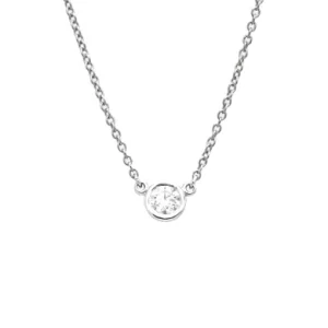 12040858 TIFFANYCo Tiffany Visor Yard Diamond Necklace Pendant Pt950 Platinum 1PD Diamond 02ct