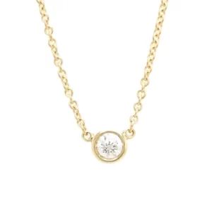 12101443 TIFFANYCo Tiffany Elsa Peretti Visor Yard Diamond Necklace Pendant K18YG Yellow Gold 1PD D014ct