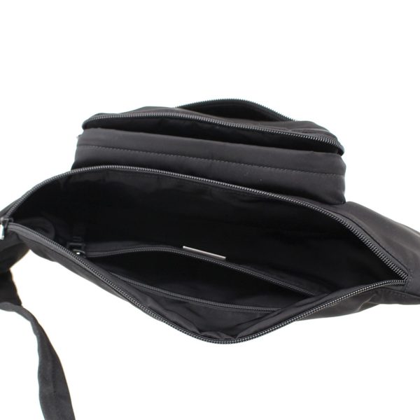 2 Prada Shoulder Pochette Nylon Waist Bag Tessuto Black