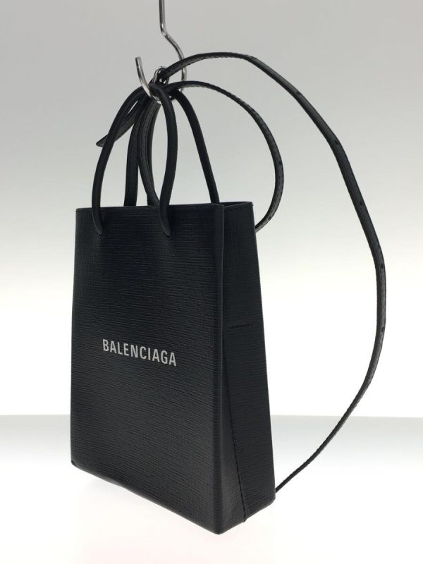 2 Balenciaga Large Shopping Bag 2way Shoulder Bag Leather Black