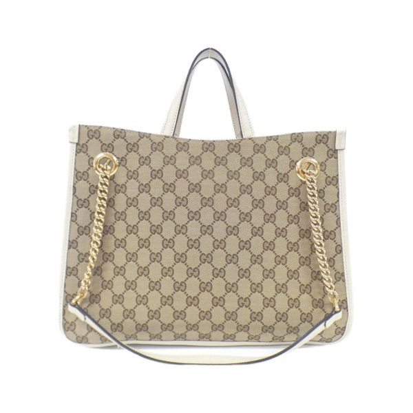 2 Gucci Horsebit 1955 Bag GG Leather BeigeWhite