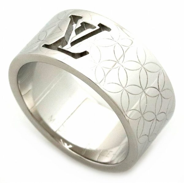 2 Louis Vuitton Berg Champs Elysees Ring SS Stainless Steel Silver