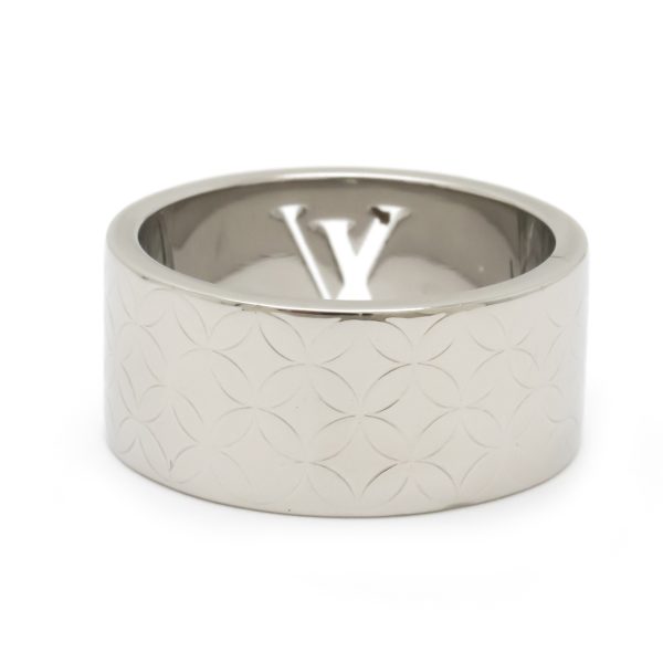 2 Louis Vuitton Berg Champs Elysees Ring SS Stainless Steel Silver