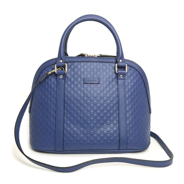 200003623019 GUCCI Micro Guccisima Leather 2WAY Shoulder Handbag Crossbody Blue