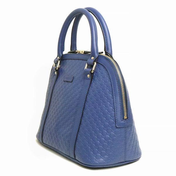 200003623019 3 GUCCI Micro Guccisima Leather 2WAY Shoulder Handbag Crossbody Blue