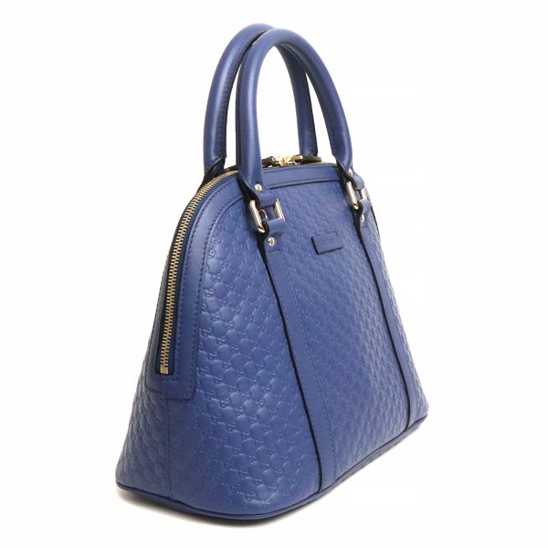 200003623019 4 GUCCI Micro Guccisima Leather 2WAY Shoulder Handbag Crossbody Blue