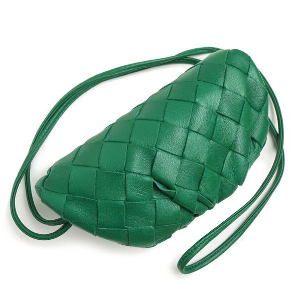 200006721019 6 Bottega Veneta Pouch Coin Purse Shoulder Coin Case Wallet Lambskin Green Gold Hardware