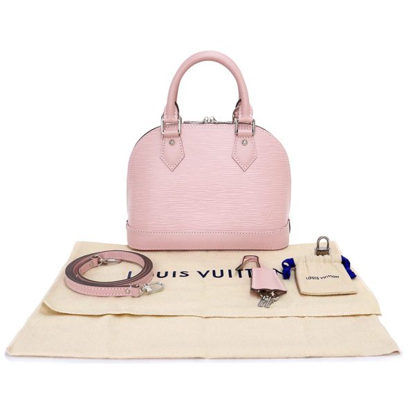 200006793019 2 LOUIS VUITTON Alma BB 2way Epi Leather Handbag Crossbody Shoulder Bag Rose Ballerine Pink