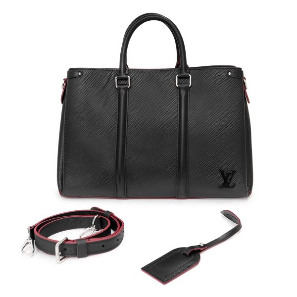 200007977019 2 LOUIS VUITTON Soufflot NV MM 2way Diagonal Epi Leather Shoulder Bag Noir Black