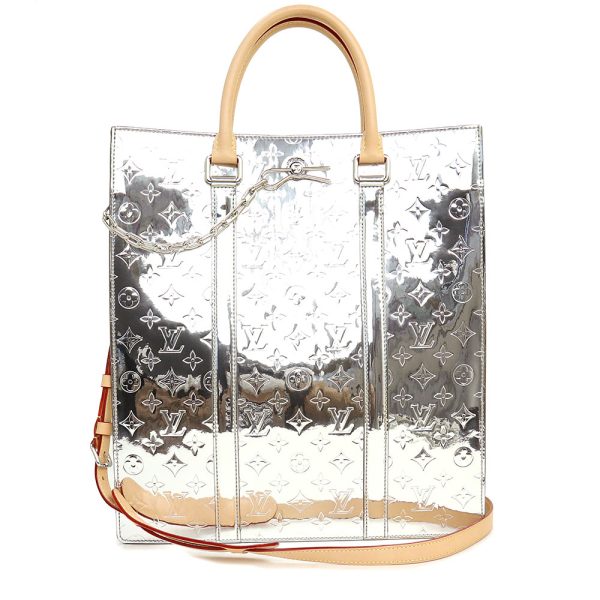 200008417019 LOUIS VUITTON Sac Plat LV Mirror Capsule Collection 2way Monogram Shoulder Bag Silver