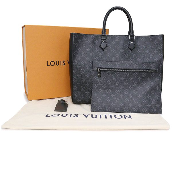 200008811019 2 LOUIS VUITTON Grand Sac Monogram Eclipse Tote Handbag Black