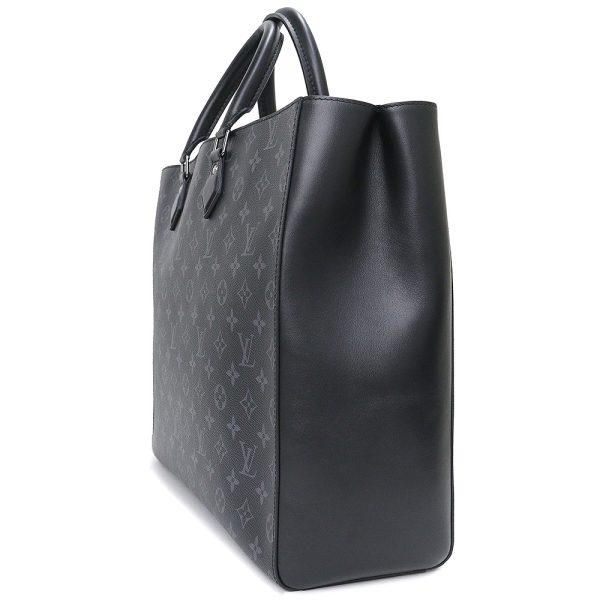 200008811019 6 LOUIS VUITTON Grand Sac Monogram Eclipse Tote Handbag Black