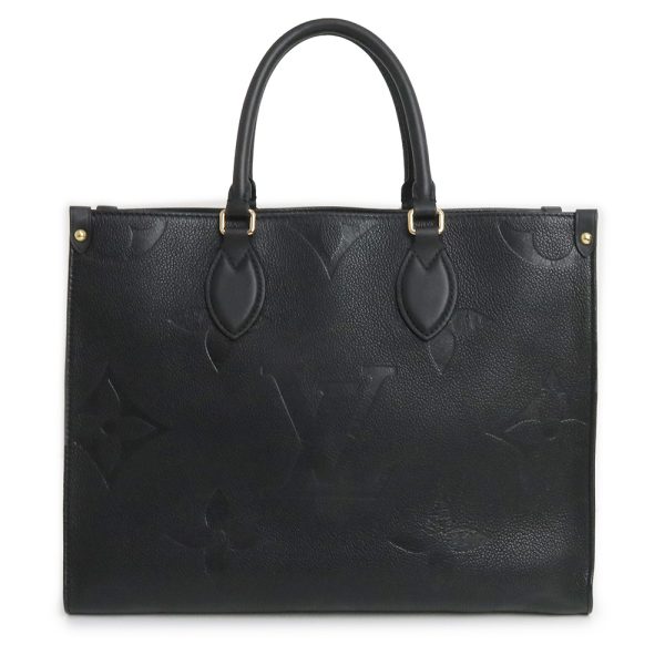 200008850019 LOUIS VUITTON On the Go MM 2way Monogram Empreinte Grain Leather Tote Handbag Noir Black