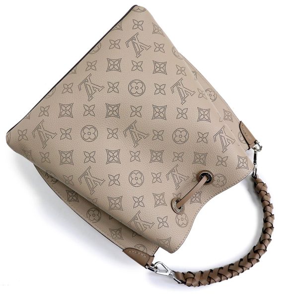 200009110019 6 LOUIS VUITTON Mulia 2way Monogram Mahina Leather Handbag Crossbody Shoulder Bag Gale Beige