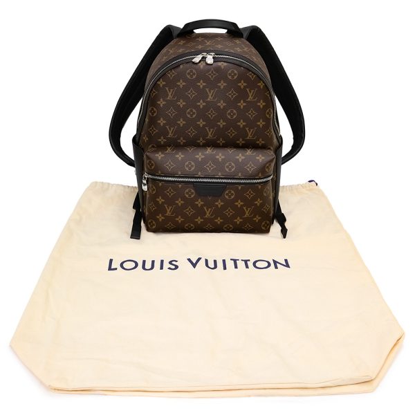 200009257019 2 LOUIS VUITTON Discovery Monogram Macassar Cowhide Leather Backpack PM Rucksack Daypack Brown Black