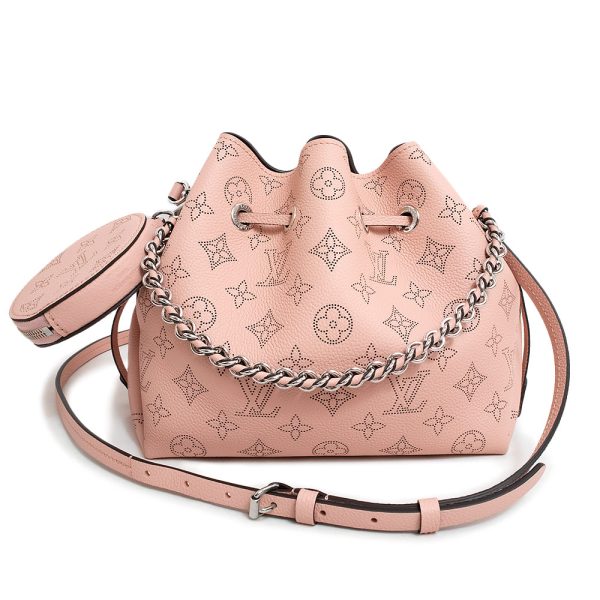 200009500019 LOUIS VUITTON Bella 2way Monogram Mahina Leather Handbag Crossbody Shoulder Bag Magnolia Pink