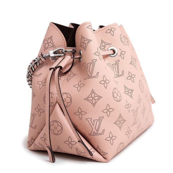 200009500019 4 LOUIS VUITTON Bella 2way Monogram Mahina Leather Handbag Crossbody Shoulder Bag Magnolia Pink