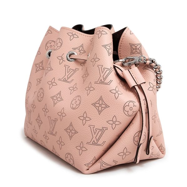 200009500019 5 LOUIS VUITTON Bella 2way Monogram Mahina Leather Handbag Crossbody Shoulder Bag Magnolia Pink