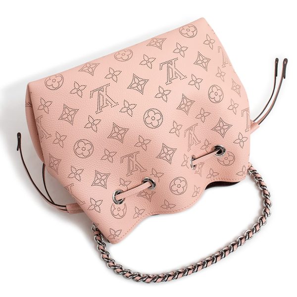 200009500019 6 LOUIS VUITTON Bella 2way Monogram Mahina Leather Handbag Crossbody Shoulder Bag Magnolia Pink