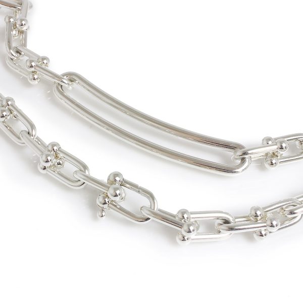 200010368019 2 TIFFANYCo Hardware Link Choker Necklace Silver