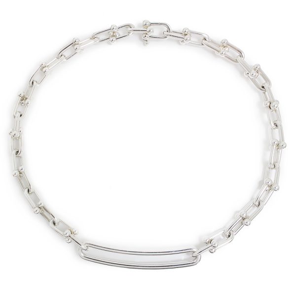 200010368019 3 TIFFANYCo Hardware Link Choker Necklace Silver