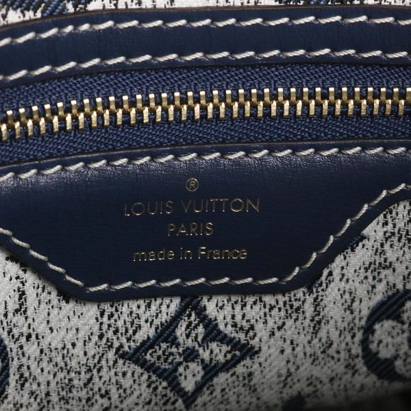 200010419019 9 LOUIS VUITTON Speedy 2WAY Monogram Jacquard Denim Handbag Crossbody Shoulder Bag Marine Blue