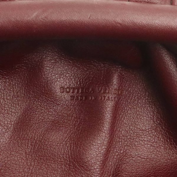 200010448019 9 Bottega Veneta Mini Pouch Shoulder Bag Crossbody Calfskin Leather Bordeaux Red Purple Gold Hardware