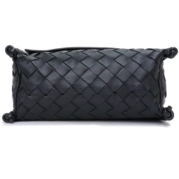 200010899019 7 Bottega Veneta Small Fold Shoulder Crossbody Bag Lambskin Leather Black