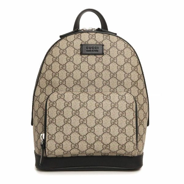 200011195019 GUCCI Eden Small Rucksack Daypack Backpack GG Supreme Canvas Leather Beige Ebony Black