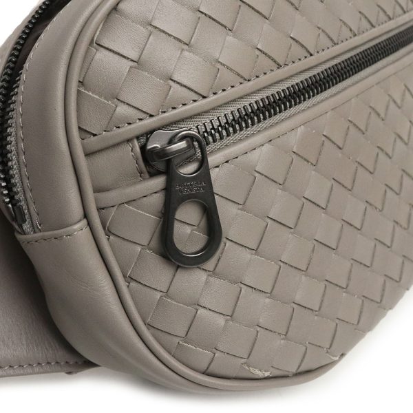 200011205019 10 Bottega Veneta Belt Bag Waist Bag Body Bag Shoulder Crossbody Calfskin Leather Gray