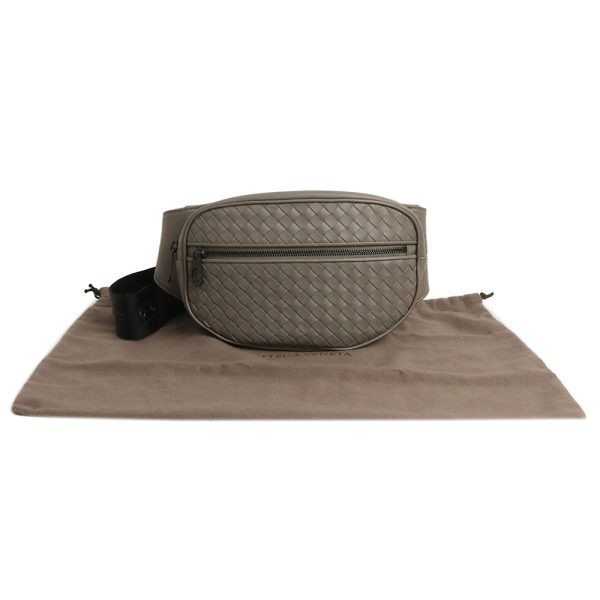 200011205019 2 Bottega Veneta Belt Bag Waist Bag Body Bag Shoulder Crossbody Calfskin Leather Gray