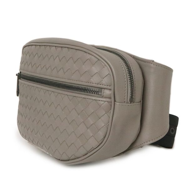 200011205019 5 Bottega Veneta Belt Bag Waist Bag Body Bag Shoulder Crossbody Calfskin Leather Gray