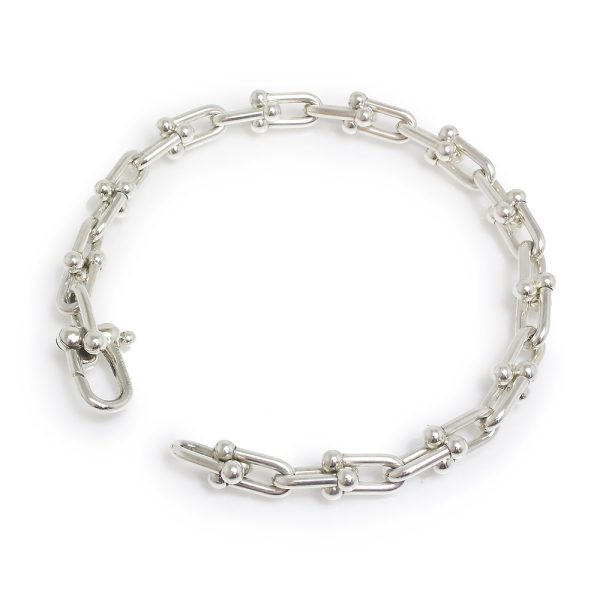 200011451019 3 TIFFANYCo Hardware Small Link Bracelet Medium Size 26 Frames Sterling Silver