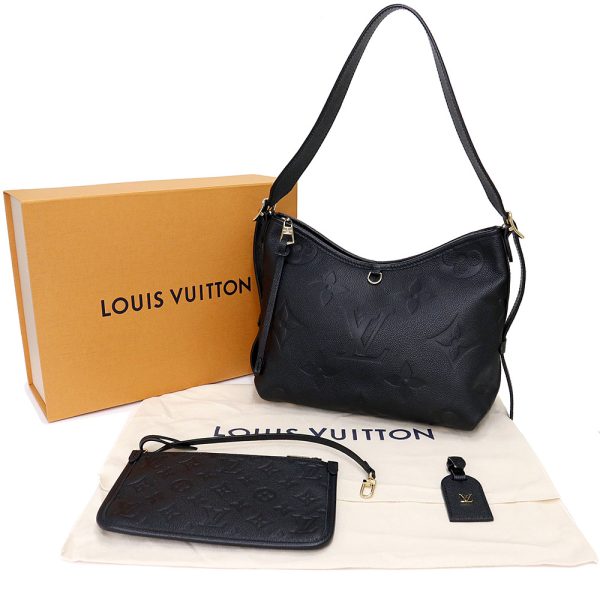 200011467019 2 LOUIS VUITTON Carryall Zip NM PM Monogram Empreinte Leather Crossbody Shoulder Bag Noir Black