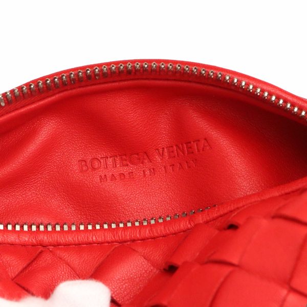 200011478019 9 Bottega Veneta Mini Intrecciato Handbag Lambskin Leather Redstone Red Silver Hardware