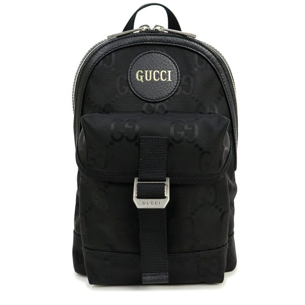 200011499019 GUCCI Off the Grid Sling GG Nylon Backpack Body Bag One Shoulder Crossbody Bag Black