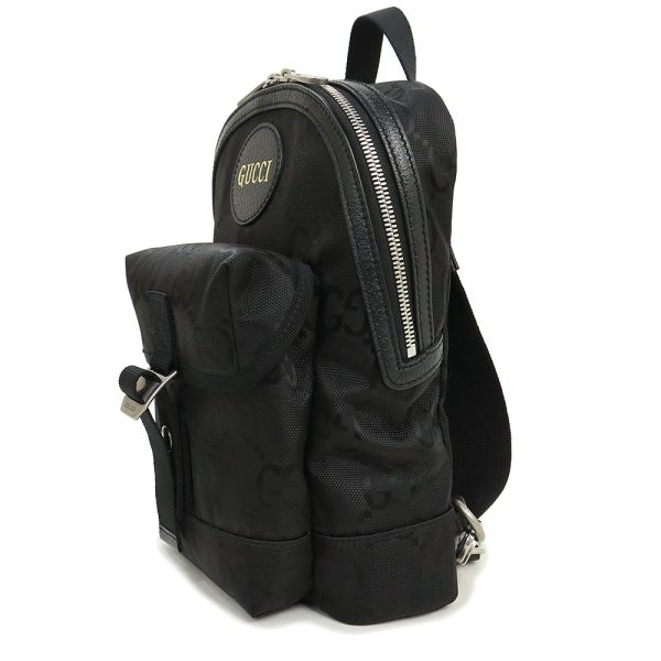 200011499019 4 GUCCI Off the Grid Sling GG Nylon Backpack Body Bag One Shoulder Crossbody Bag Black