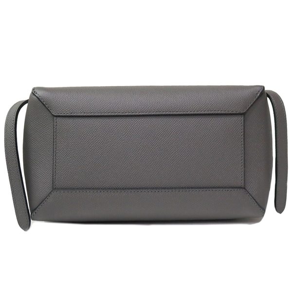 200011661019 7 Celine Belt Bag 2way Shoulder Handbag Crossbody Grain Calf Leather Gray Gold Hardware