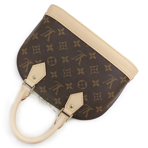 200011683019 6 LOUIS VUITTON Alma BB 2way Monogram Smooth Leather Handbag Crossbody Shoulder Bag Brown