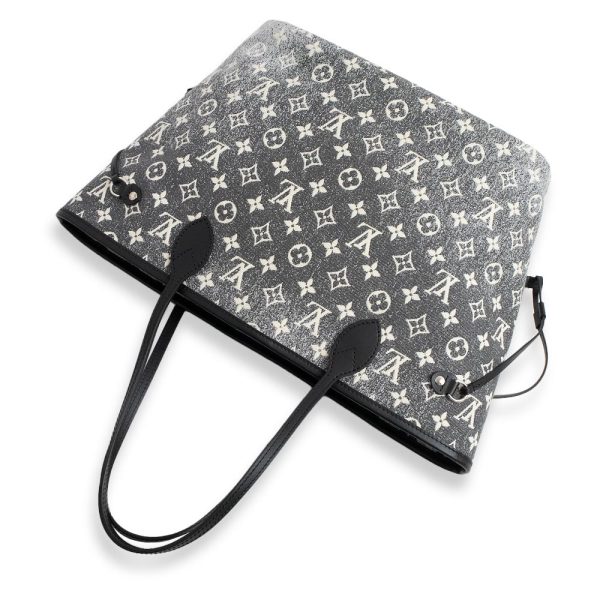 200011798019 5 LOUIS VUITTON Cruise Line Neverfull MM Monogram Jacquard Denim Tote Bag Grinoir Black Gray